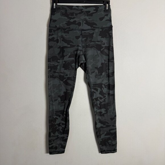 Lululemon Align Pant II 25" Incognito Camo Women's 6 Gator Green Multi Workout - Picture 5 of 11